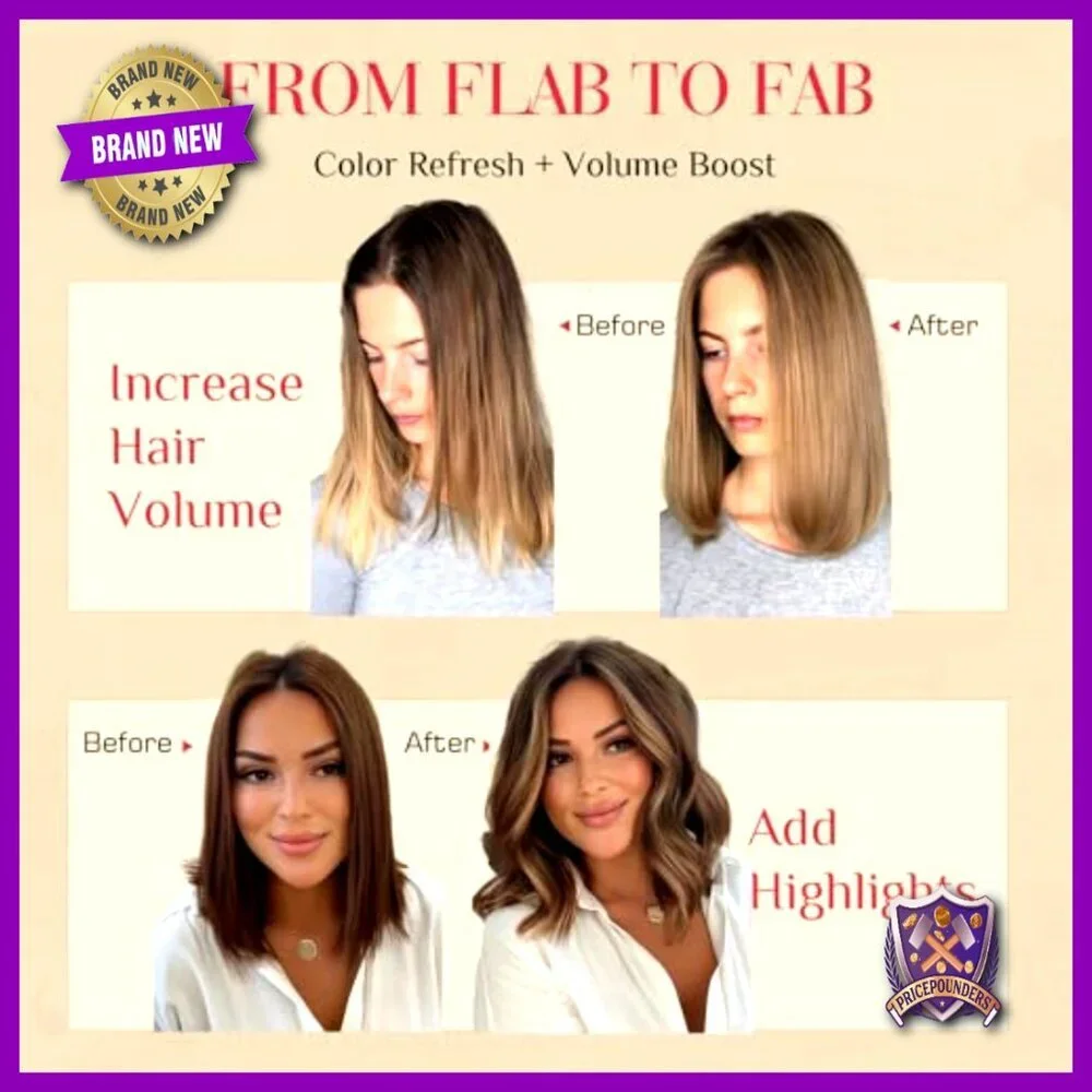 Real Human Hair Clip-In Extensions, 10 Inches, 6 Piece Set, Single Clip Design